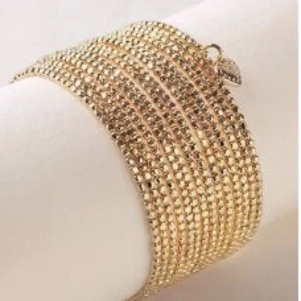 stella & dot ~ gold bardot spiral bangle bracelet - Picture 1 of 9